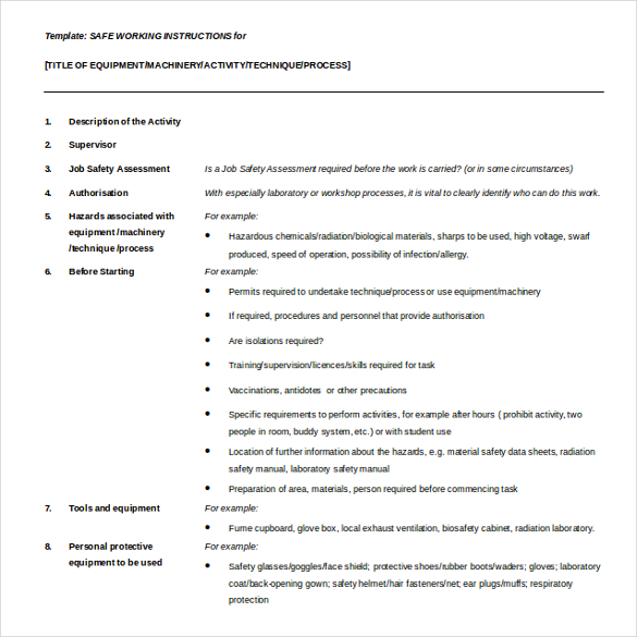 15 Instruction Templates In Google Docs Word Outlook Apple Pages 15 Instruction Templates In Google Docs Word Outlook Apple Pages