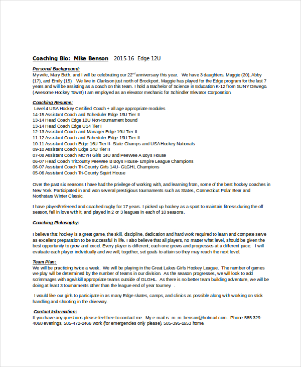 12+ Coach Resume Templates PDF, DOC