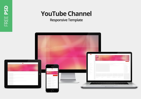 youtube channel template psd format donwload