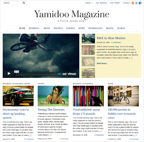 informative website magzine news blog wordpress theme