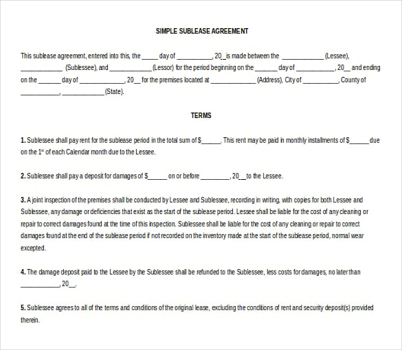 ms-word-format-sublease-agreement-free-template