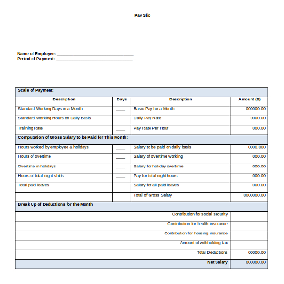 10 MS Word 2010 Format Slip Templates Free Download