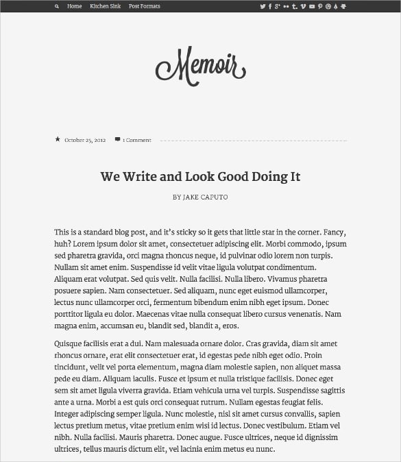 tumbler style wordpress blog theme
