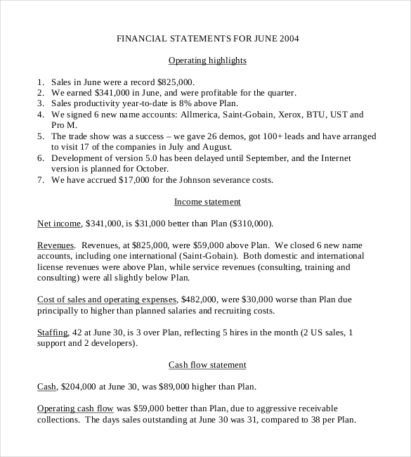 Income Statement Template - 25+ Free Word, Excel, PDF Documents ...