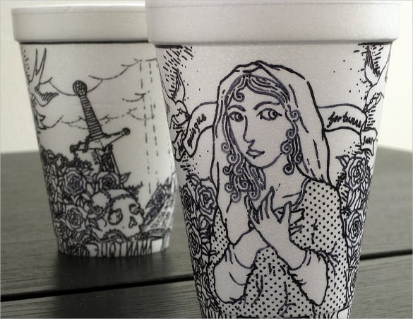 cheeming boey art designs on coffee cup