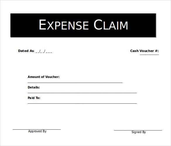 expense voucher template free word format download