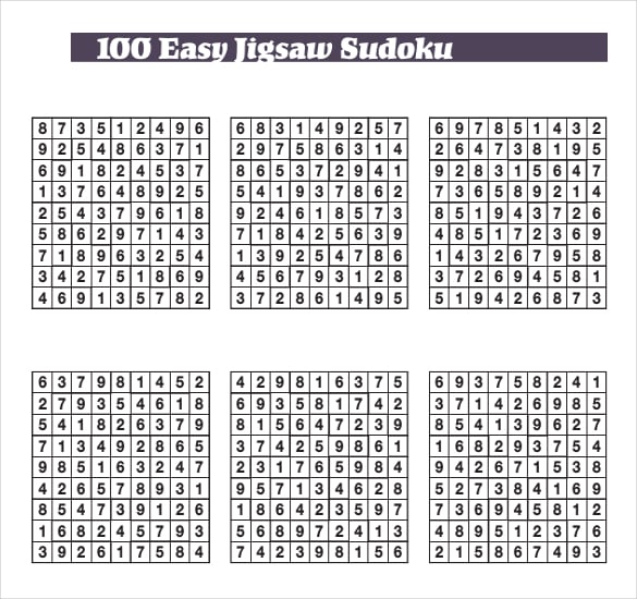 easy printable jigsaw preview sudoku template for pdf