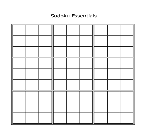 Prinable Sudoku Templates 15 Free Word Pdf Documents Download Free And Premium Templates 3852
