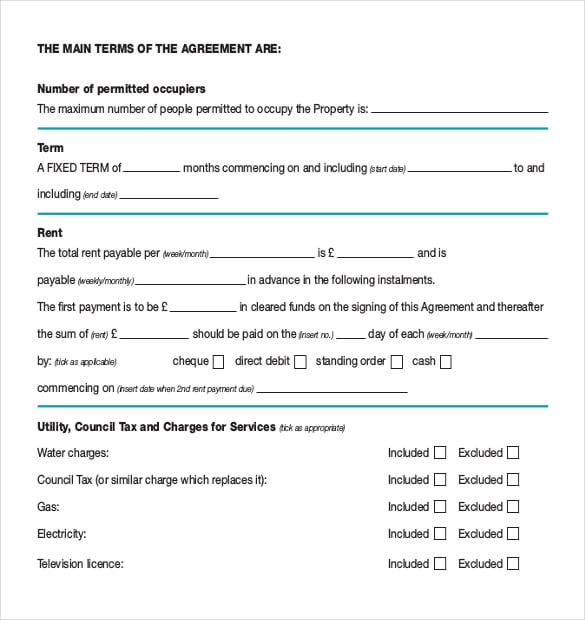 assured shorthold tenancy agreement pdf template download