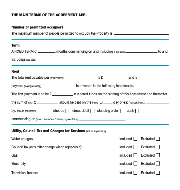 Rental Agreement Template – 21+ Free Word, PDF Documents Download
