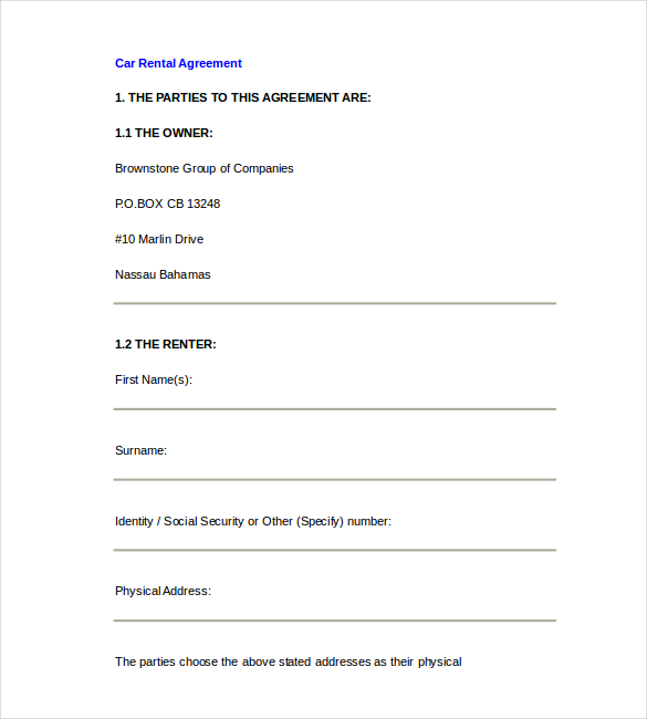 rental agreement template 21 free word pdf documents