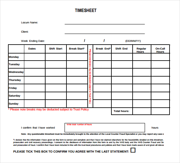 Numbers Timesheet Template – 17+ Free Sample, Example Format Download ...