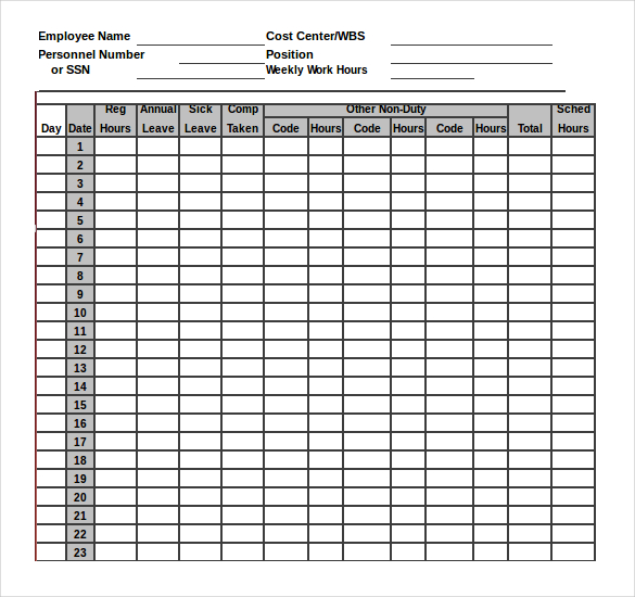 Numbers Timesheet Template 17 Free Sample Example Format Download Free Premium Templates