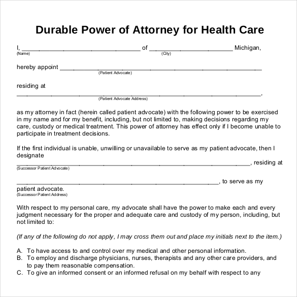 Power of Attorney Templates – 10+ Free Word, PDF Documents Download