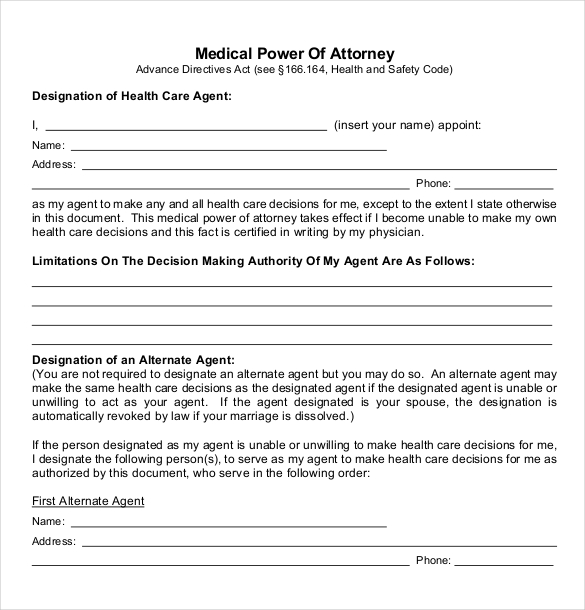 Power Of Attorney Templates – 10+ Free Word, Pdf Documents Download