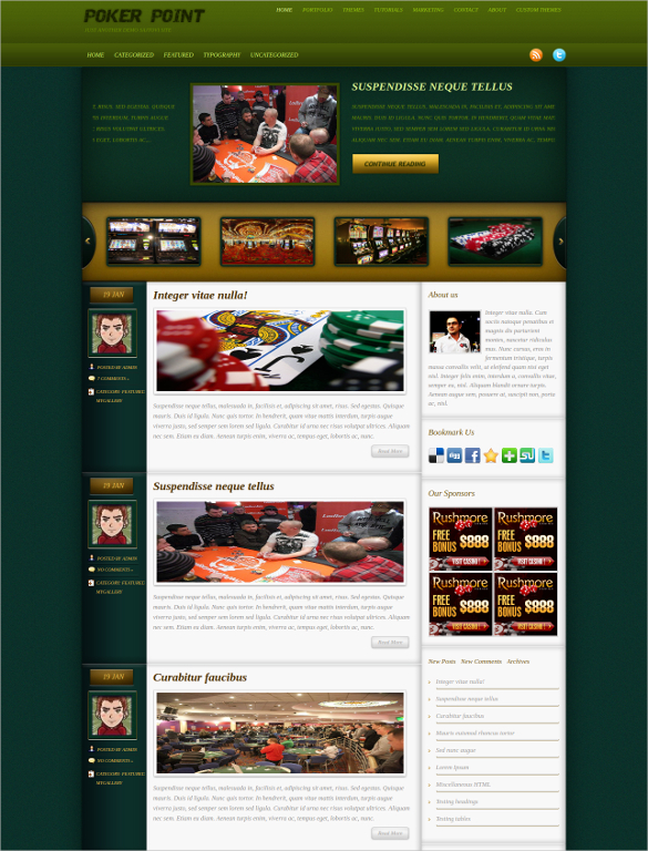 Poker Wordpress Theme