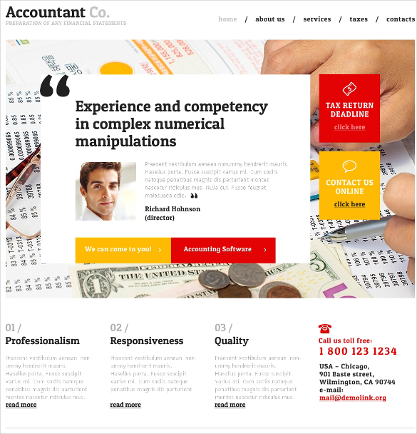 28 Amazing Accountant Website Themes Templates Free Premium Templates Chartered Accountant Website Templates Free