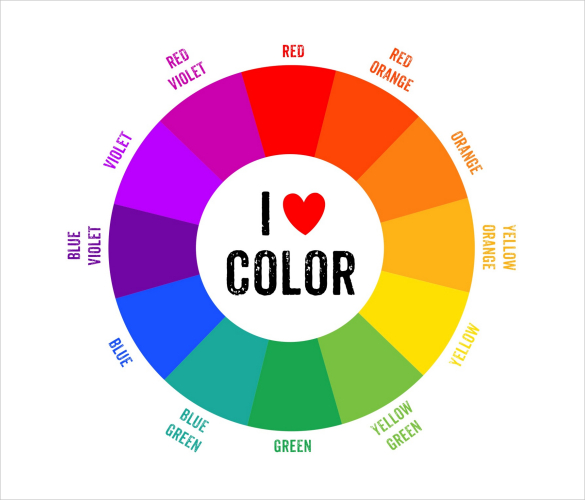 ms word 2010 format color wheel chart template free download