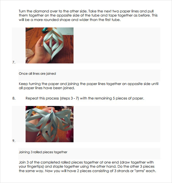 d snowflake template download in pdf format