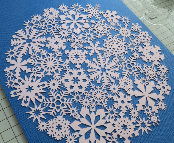 simple snowflake papercut template download