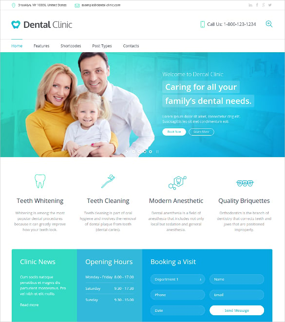 dentist health wordpress website theme