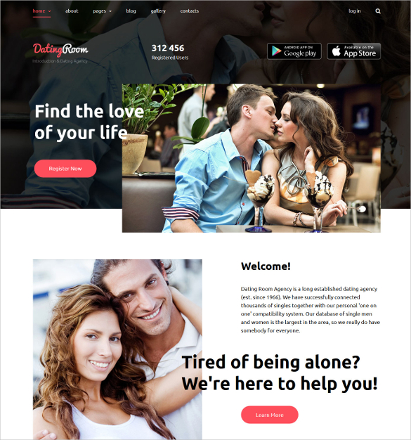 dating room joomla website template