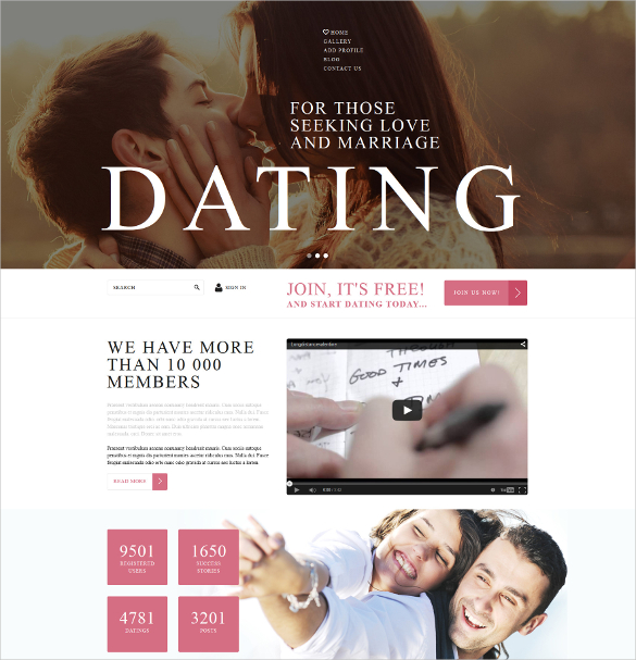 online dating services joomla website template