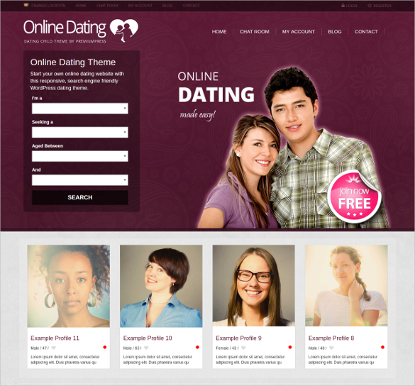 dating theme for wordpress website