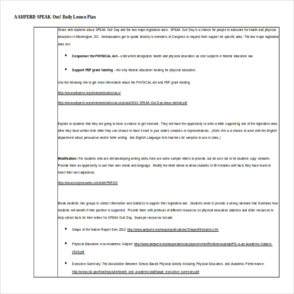 daily lesson plan temlate ms word 2010 free download