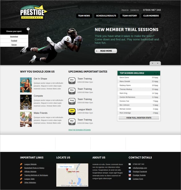 43+ Sports Website Themes & Templates Free & Premium Templates
