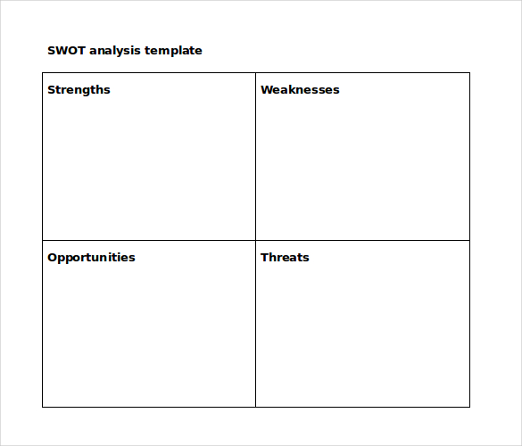 23+ Microsoft Word SWOT Analysis Templates – Word