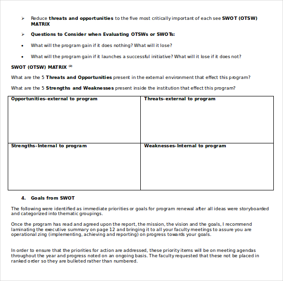 23+ Microsoft Word SWOT Analysis Templates – Word