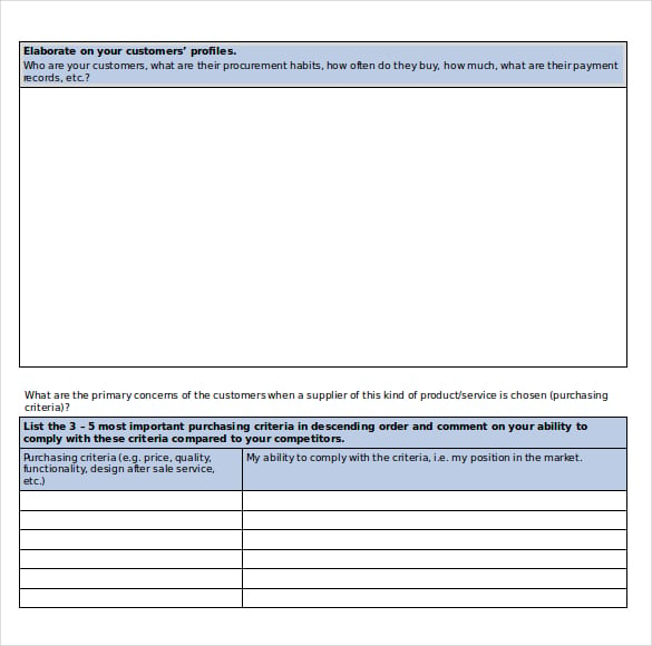 sample business plan template download in word format