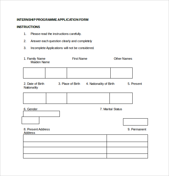 environment internship application form word document download