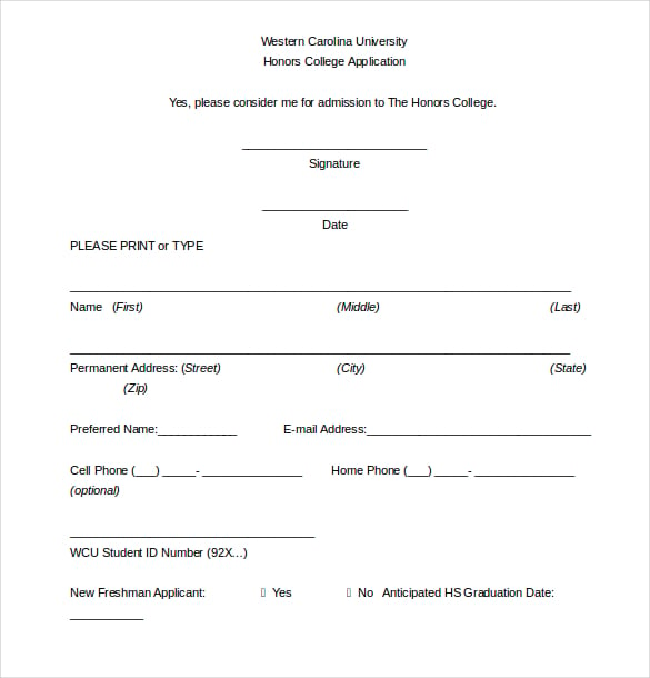 university college application word document download