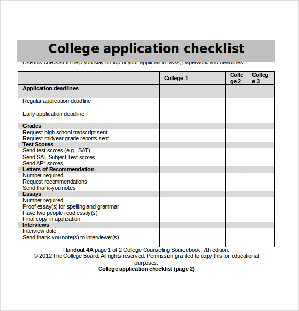 29+ College Application Templates - PDF, DOC