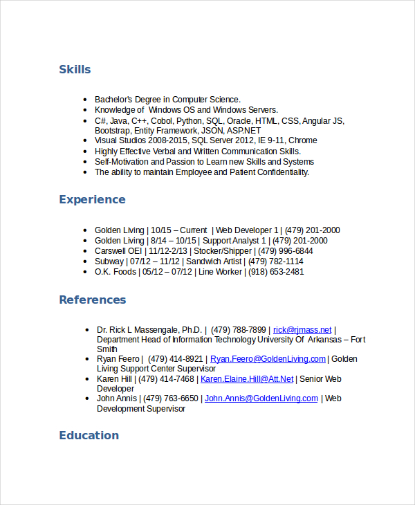 support analyst stocker resume