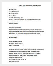 legal administrative assistant resume word format download