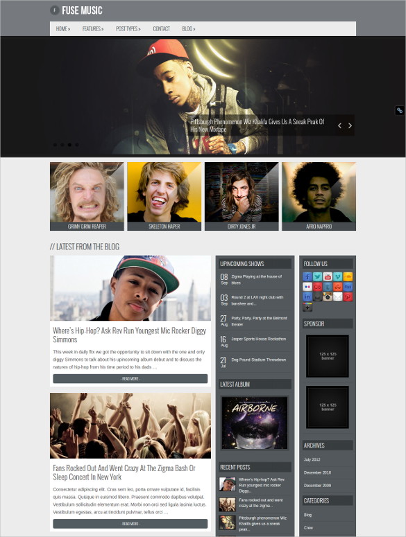 23+ Best Singers WordPress Themes & Template