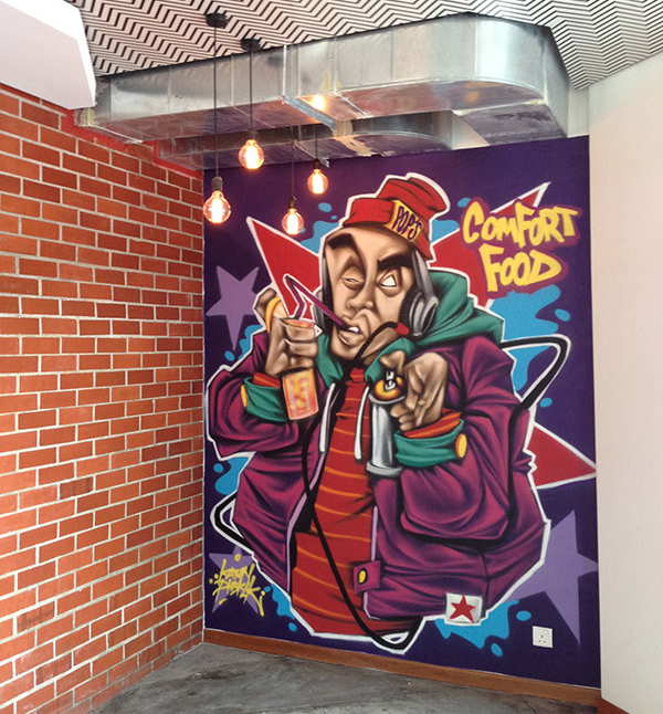 popseatery graffiti cafe artwork for inspiration