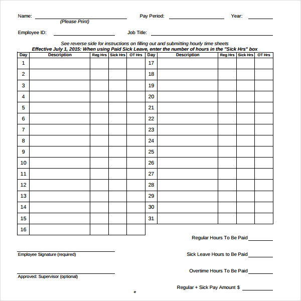 12+ HR Timesheet Templates Free Sample, Example Format Download