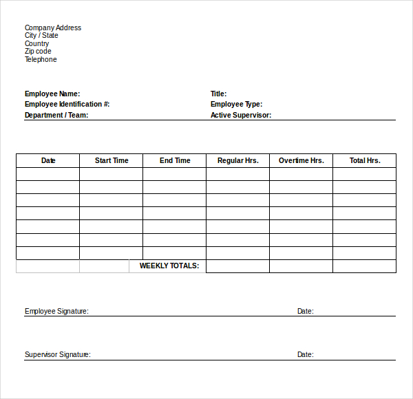 hr timesheet template download in word format