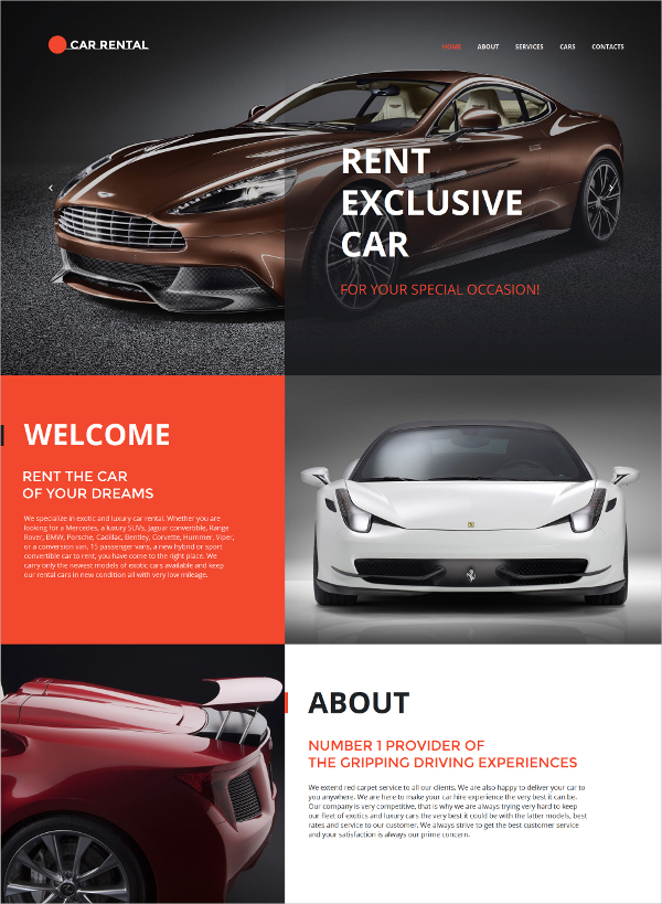 Car Rental Moto CMS HTML Template