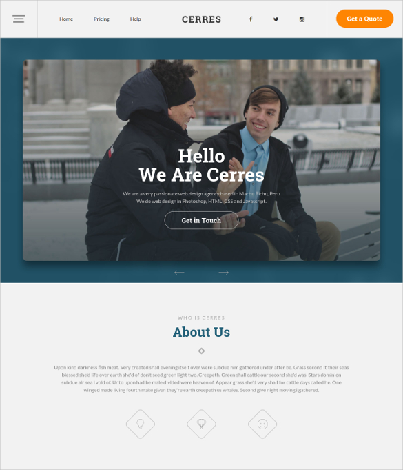 Responsive HTML5 Website Template