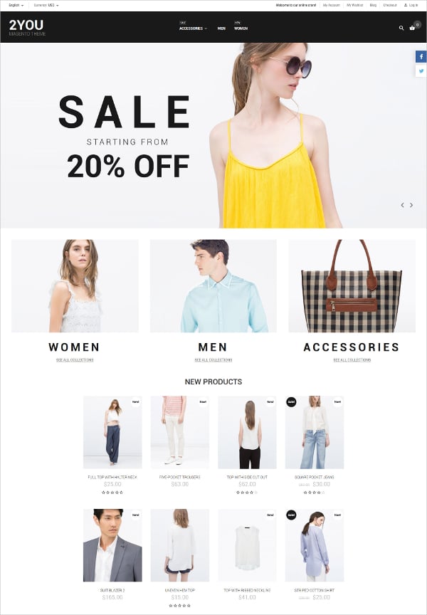 ecommerce appaperl store magento theme