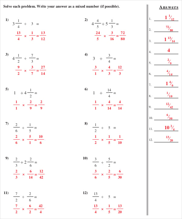 Common Core Math Sheet – 10+ Free Word, Excel, PDF Documents Download