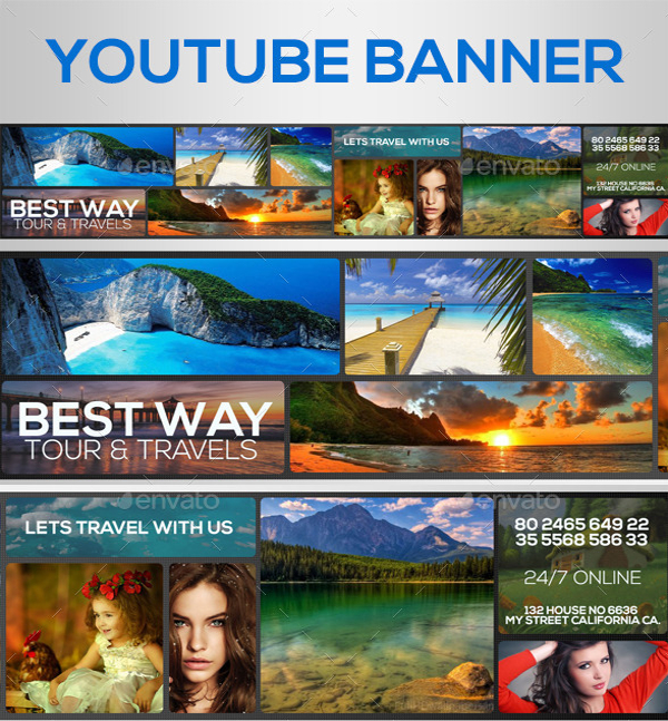 YouTube Banner Templates 20  Free PSD AI Vector EPS Format Download