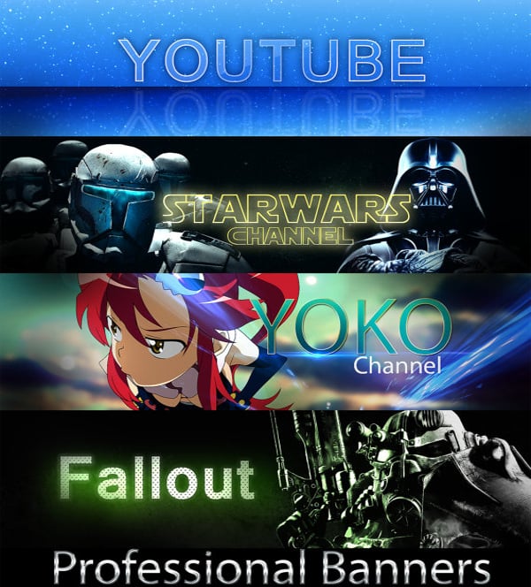 custom youtube banner template for avatar design background