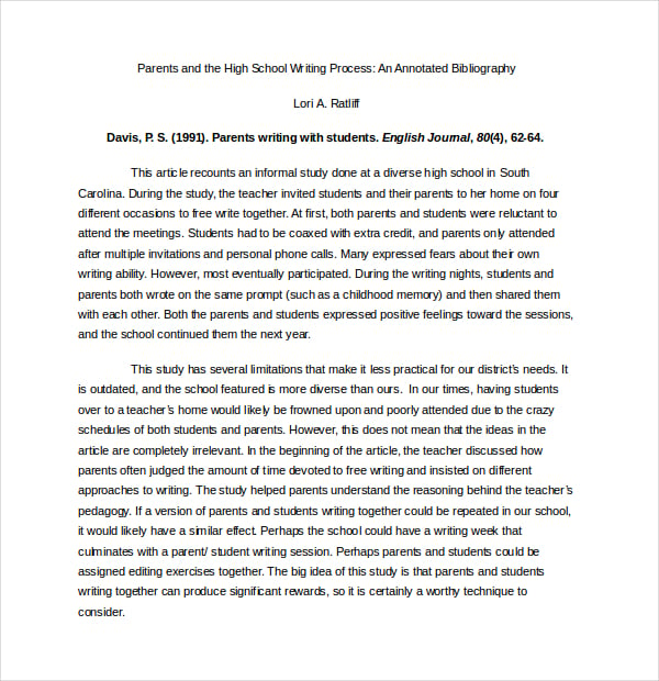 free apa annotated bibliography word document download