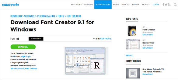 FontCreator is the most popular font editor for Windows